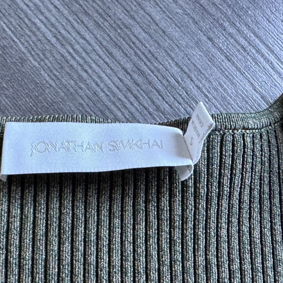 Sage Green Ribbed Knit Top - Picture 3 of 4